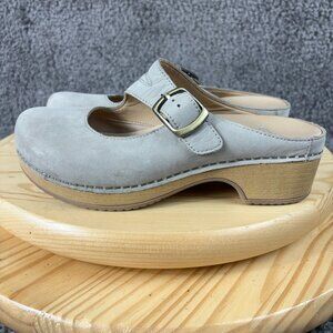 Dansko Shoes Bria Clogs Women Size 6.5 Nubuck Leather Platform Slide Casual Mule